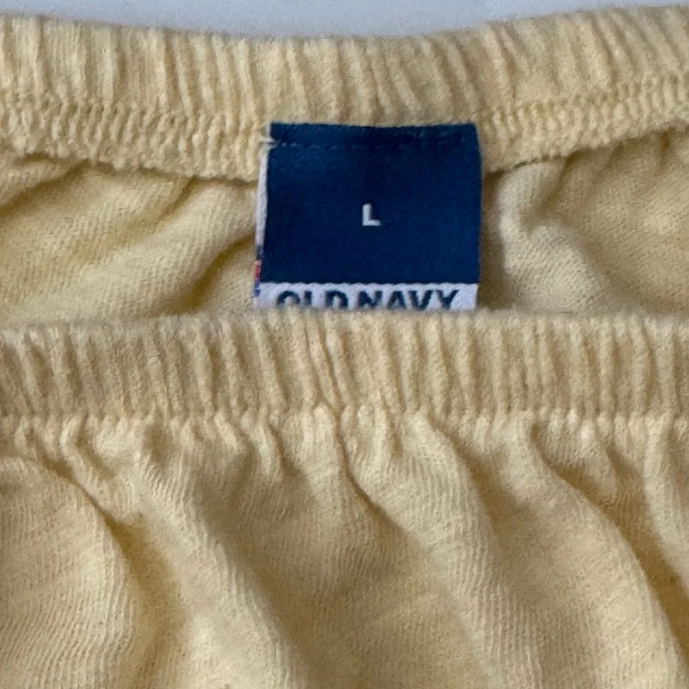Old‎ Navy Yellow Puff Sleeve Square Neck Top Size Large